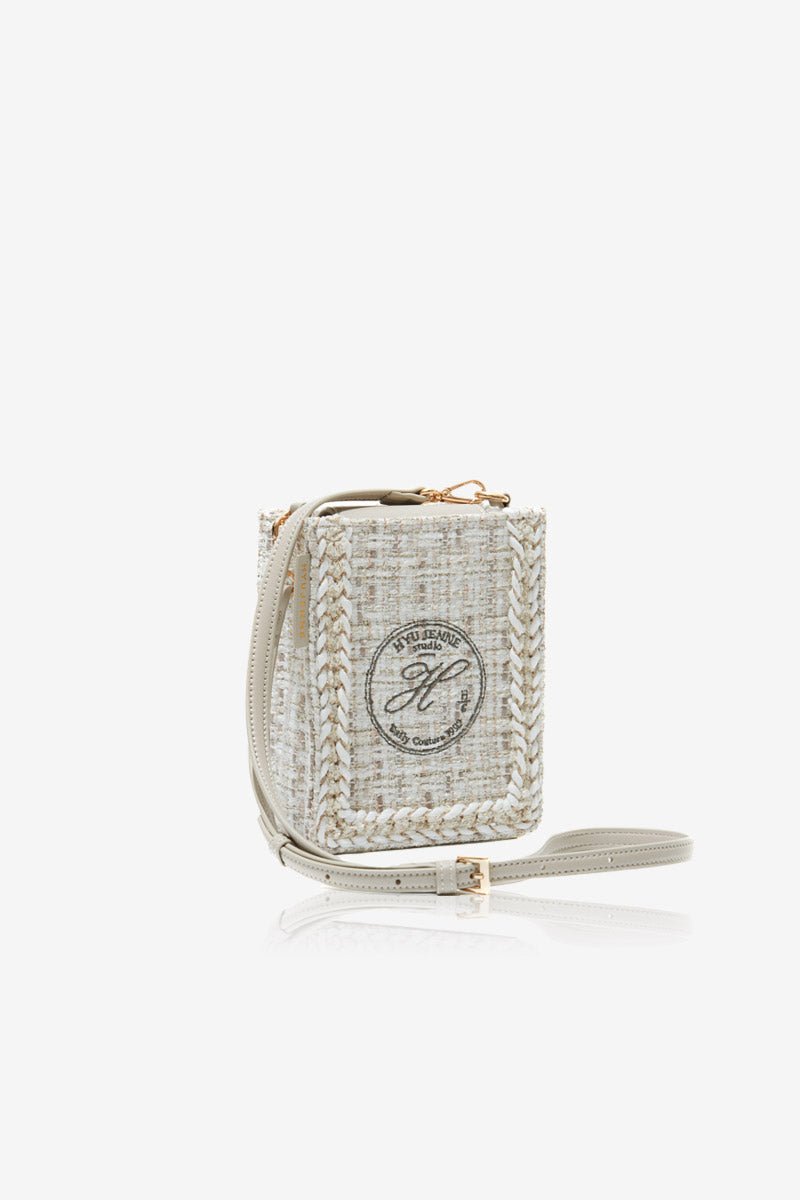 RAPU BAG TWEED MINI VERTICAL CREAM