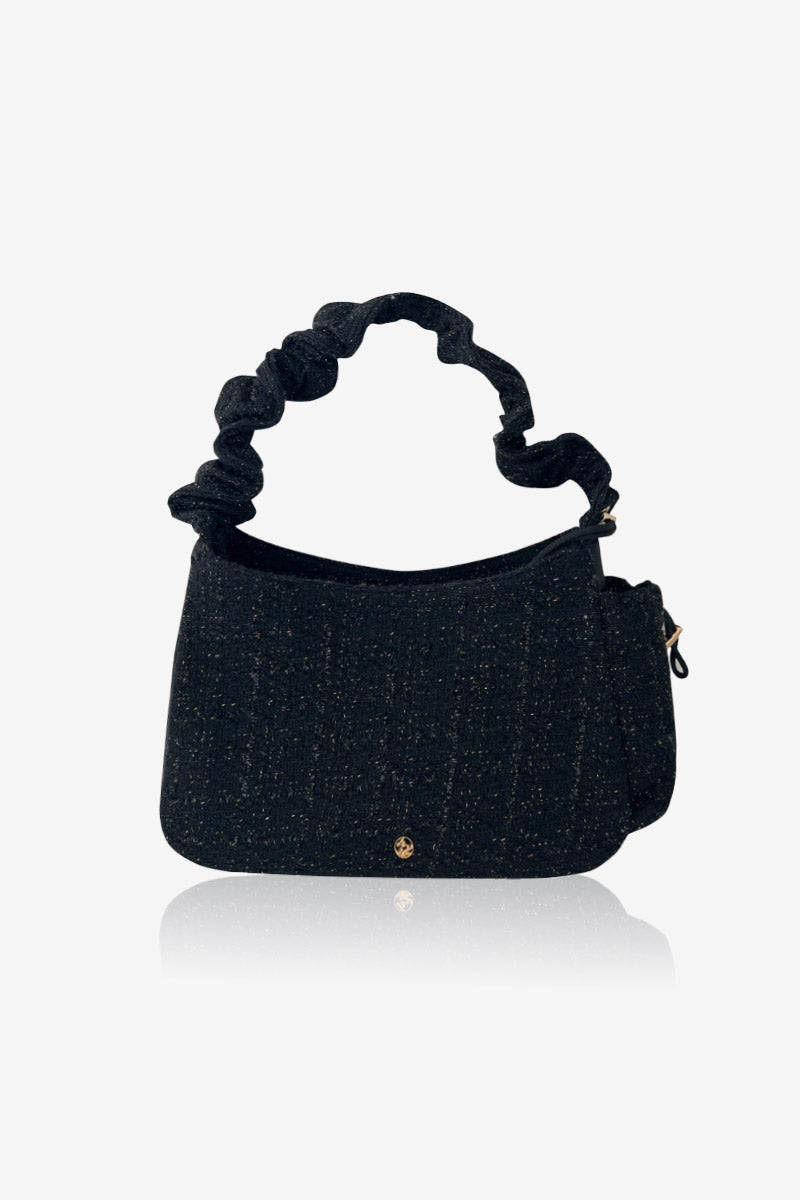 LINA BAG TWEED BLACK LARGE